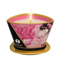 Shunga Massage Candle Rose Petals 170ml – sojowa świeca do masażu, zapach płatków róży