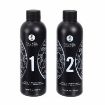 Shunga Oriental Body-to-Body Żel do masażu Exotic Fruits 2x250ml + prześcieradło, zestaw