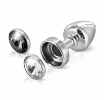 Diogol Anni Magnet Clear & Black 25 mm aluminiowy korek z wymienną magnetyczną stopką