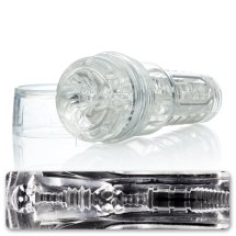 Fleshlight GO Torque Ice kompaktowa maszyna intymna przezroczysta, SuperSkin, podróżna