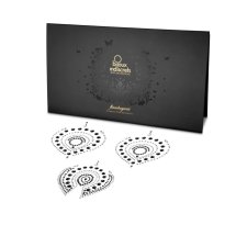 Bijoux Indiscrets Flamboyant Black & Silver dekoracyjne kryształki samoprzylepne na ciało, czarno-srebrne