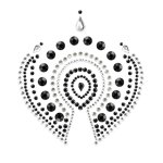 Bijoux Indiscrets Flamboyant Black & Silver dekoracyjne kryształki samoprzylepne na ciało, czarno-srebrne