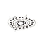 Bijoux Indiscrets Flamboyant Black & Silver dekoracyjne kryształki samoprzylepne na ciało, czarno-srebrne