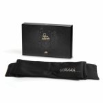 Bijoux Indiscrets Shhh Black – satynowa opaska na oczy, uniwersalna, czarna, regulowana
