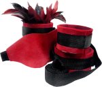 Sportsheets Sexy Submissive Kit – czerwony 5-częściowy zestaw akcesoriów, maska i opaski