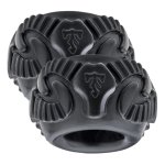 Perfect Fit Ram Ring dwupak stylowy pierścień PF Blend, czarny, zestaw 2 sztuki