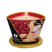Shunga Romance Sojowa Świeca do masażu 170ml – naturalny olejek, aromat truskawkowego wina