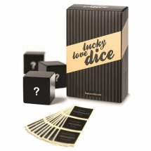 Bijoux Indiscrets Lucky Love Dice – komplet 3 wielokolorowych kostek do gry z symbolami