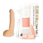 Clone-A-Willy Kit Nude – zestaw do modelowania anatomicznego z silikonem i wibrującą podstawą