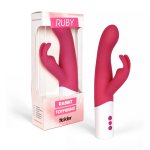 Tickler Vibes Ruby Rabbit Toyfriend silikonowy model dwusilnikowy 22,5 cm, 6 programów