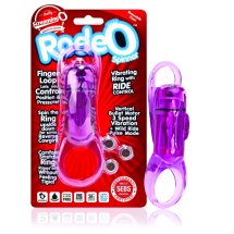 The Screaming O RodeO Spinner – fioletowy pierścień wibrujący, regulowana pętla, 3 tryby