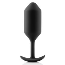 b-Vibe Snug Plug 3 czarny – silikonowy model anatomiczny z wagą 180,7g