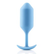 b-Vibe Snug Plug 3 Teal – silikonowy anatomiczny model z obciążeniem 180g