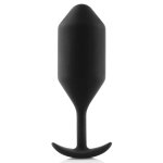 b-Vibe Snug Plug 4 Black – anatomiczny model silikonowy, ciężar 255g, ergonomiczny uchwyt