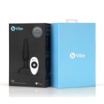 b-Vibe Trio Plug Black – model z 3 silnikami, pilotem i silikonową powierzchnią, średni