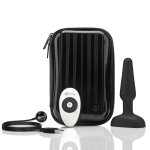 b-Vibe Trio Plug Black – model z 3 silnikami, pilotem i silikonową powierzchnią, średni