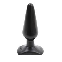 Doc Johnson Plug Medium Classic – model anatomiczny, 13 cm, czarny, szeroka podstawa