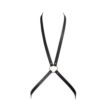 Bijoux Indiscrets Maze 8 Harness Black – uprząż w kształcie ósemki, regulowana, wegańska skóra