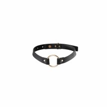 Bijoux Indiscrets Maze Single Choker Black – minimalistyczna obroża dekoracyjna z eko-skóry, regulowana