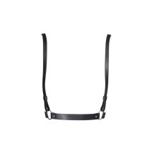 Bijoux Indiscrets Maze X Harness Black – regulowana uprząż z wegańskiej skóry, czarna, geometryczna