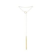 Bijoux Indiscrets Magnifique Tickler Pendant Gold – złoty naszyjnik dekoracyjny, regulowany, bez niklu