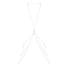 Bijoux Indiscrets Magnifique 8 Body Chain Silver – srebrny łańcuszek na ciało, regulowany, retro design