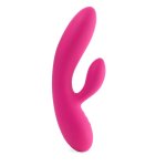 FeelzToys Lea Rubine Red Glitter – dwusilnikowy model silikonowy, 20,2 cm, brokatowy, wodoodporny