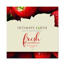 Intimate Earth Natural Flavors żel nawilżający Fresh Strawberries 3 ml – wodna formuła, saszetka