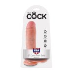 King Cock Model 8 Inch Flesh – anatomiczny model z przyssawką, 20,3 cm, Pipedream