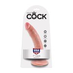 Pipedream King Cock 7 Inch Flesh – model anatomiczny z przyssawką, długość 17,8 cm
