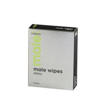 Cobeco Male Wipes Delay – chusteczki intymne opoźniające, 6 szt., indywidualne saszetki