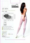MissO P101 Rajstopy z wycięciem białe L/XL – połysk, elastyczny materiał, komfortowy model