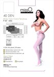 MissO P102 Rajstopy z wycięciem białe S/M, 40 DEN, eleganckie, lekko błyszczące