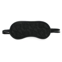 Sportsheets Sincerely Lace Blindfold – czarna maska na oczy, koronkowe wykończenie, elastyczna