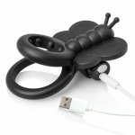 The Screaming O Charged Monarch Black – pierścień wibrujący silikonowy, 10 trybów, USB