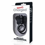 The Screaming O Charged Monarch Black – pierścień wibrujący silikonowy, 10 trybów, USB