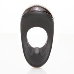 Hot Octopuss Atom Plus Black – pierścień wibrujący, podwojny silnik, silikon medyczny, czarny