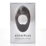 Hot Octopuss Atom Plus Black – pierścień wibrujący, podwojny silnik, silikon medyczny, czarny