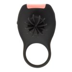 Tokyo Design Glamfit Black – silikonowy pierścień intymny, 5 trybow, czarny, ładowany USB