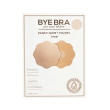 Bye Bra Fabric Nipple Covers Nude – materiałowe osłonki kwiaty, wielokrotnego użytku, 1 para