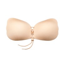 Bye Bra Lace-It Bra Samoprzylepny biustonosz B nude, bezszwowy, regulowane wiązanie, wielokrotnego użytku