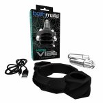 Bathmate HydroVibe Black – wibrująca nakładka silikonowa do pompki wodnej, 2 wibratory, 100 trybów