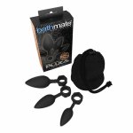 Bathmate Anal Training Plugs zestaw 3 anatomicznych korków silikonowych z pętlą, różne rozmiary