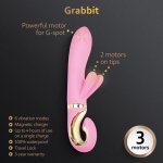 Gvibe Grabbit Pink – wielofunkcyjny model z 3 silnikami, silikon medyczny, 6 trybów