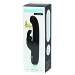 Happy Rabbit G-Spot Slim Black – smukły masażer punktu G, silikonowy, czarny, 15 trybów