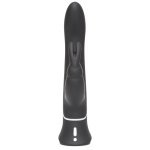 Happy Rabbit Triple Curve Black – trójfunkcyjny model silikonowy, 3 silniki, USB, wodoodporny