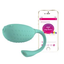 Magic Motion Fugu Green – kompaktowe jajko stymulujące, 7 programów, aplikacja, zielone, USB