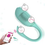 Magic Motion Fugu Green – kompaktowe jajko stymulujące, 7 programów, aplikacja, zielone, USB