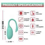 Magic Motion Fugu Green – kompaktowe jajko stymulujące, 7 programów, aplikacja, zielone, USB