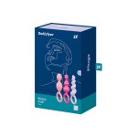 Satisfyer Booty Call Plugs Multi Color zestaw 3 anatomicznych modeli silikonowych, wielokolorowy